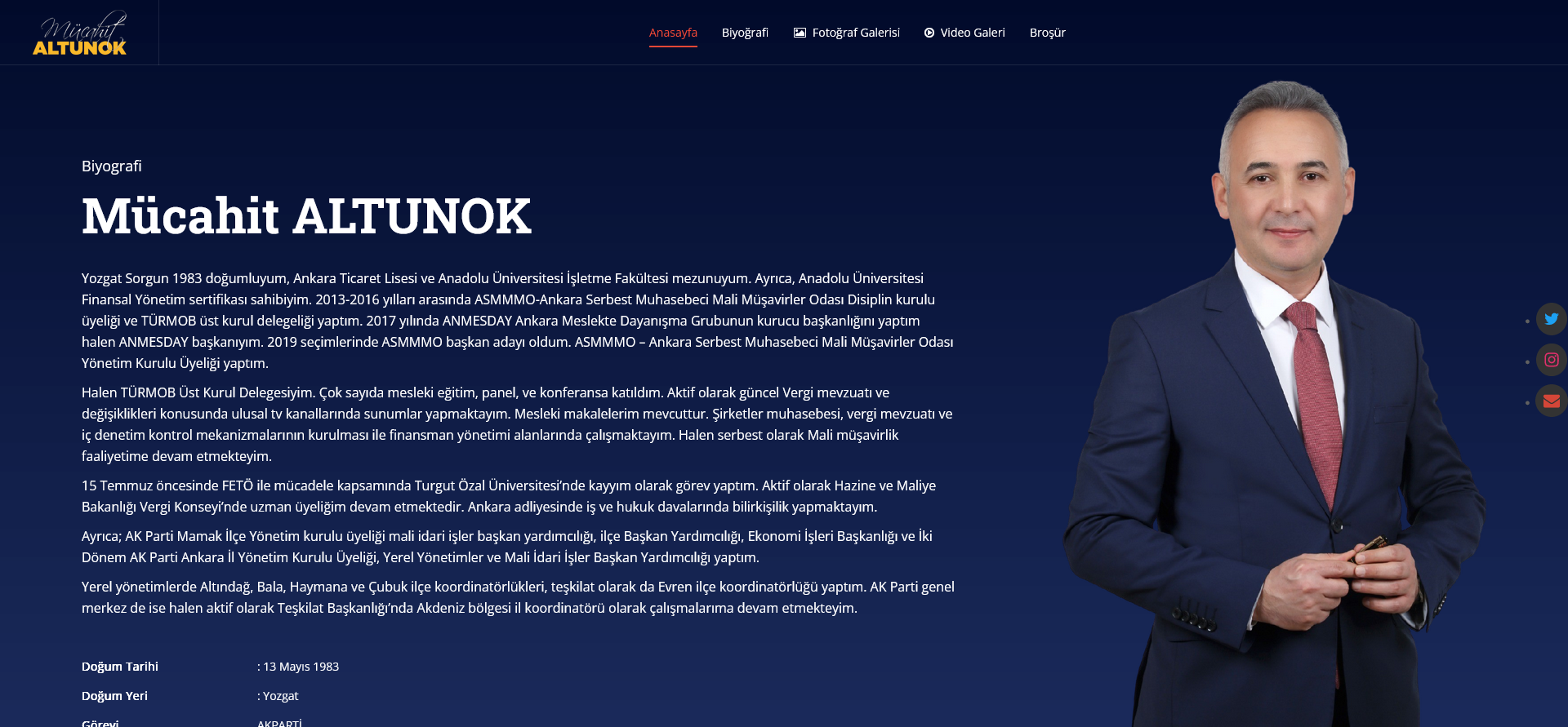 Mücahit Altunok - Web Tasarım referans projesi